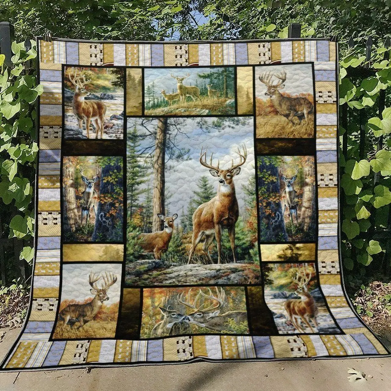 Deer Ml150707 Quilt Blanket and Home Decor