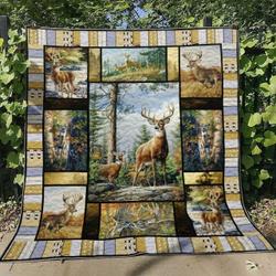 Deer Ml150707 Quilt Blanket and Home Decor