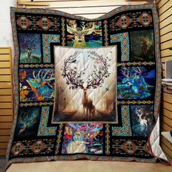 Deer Quilt Blanket ABC07114028 and Home Decor