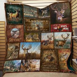 Deer Quilt Blanket Dhc13122972Vt and Home Decor