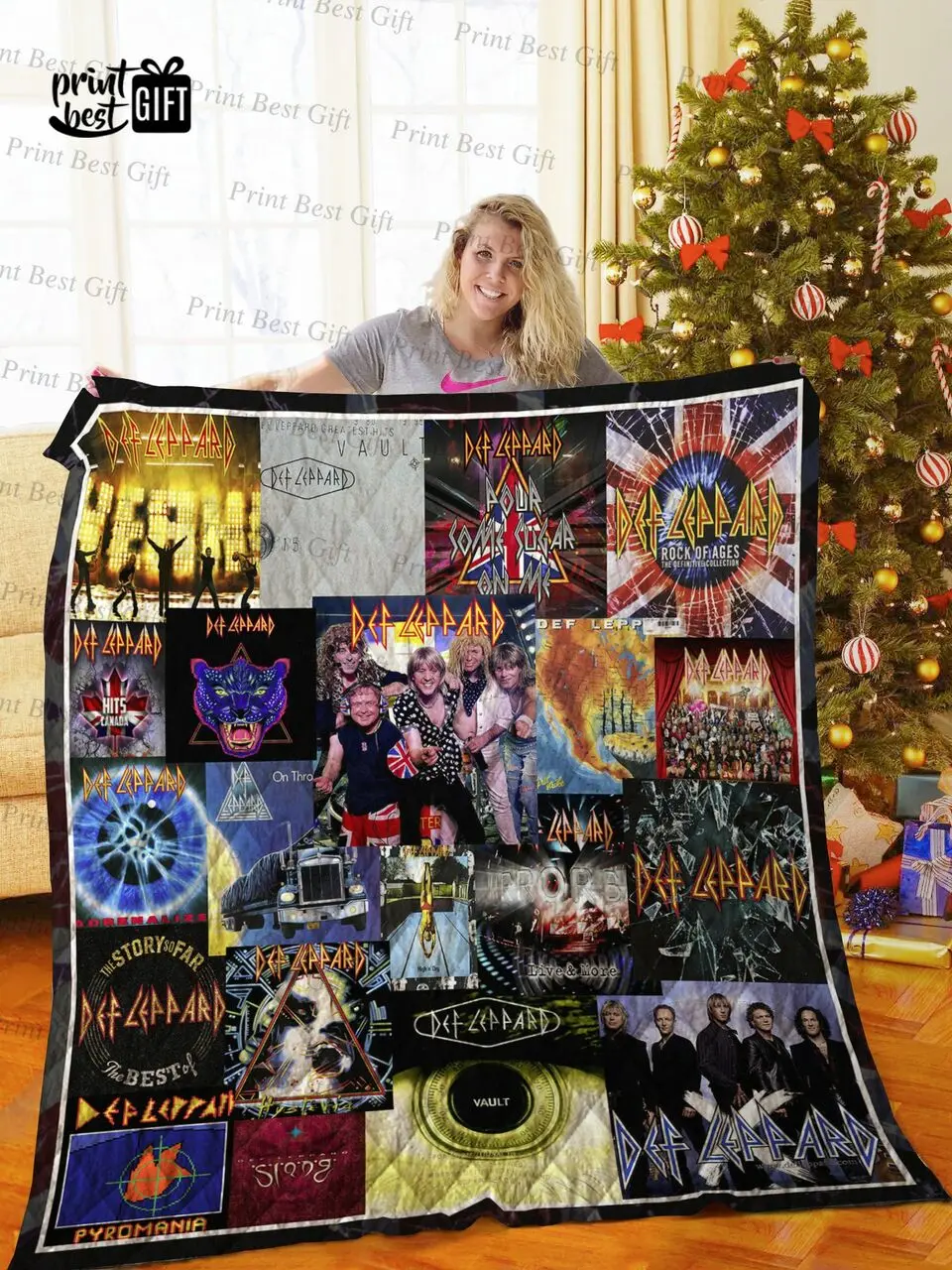 Def Leppard Albums Cover Poster Quilt Blanket Ver 2 and Home Decor