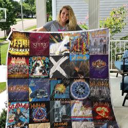 Def Leppard Albums Quilt Blanket For Fans Ver 25 and Home Decor