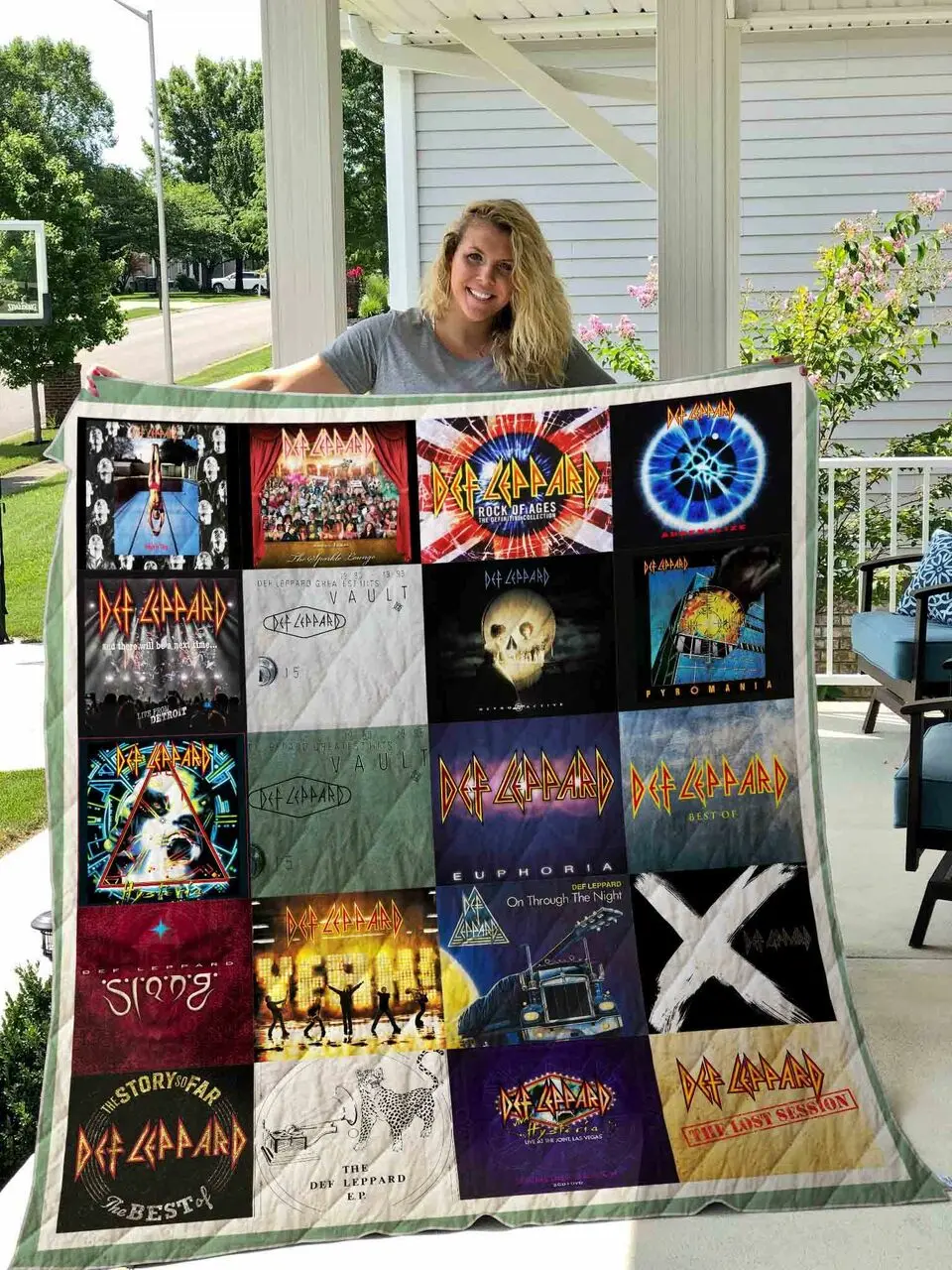 Def Leppard All Season Plus Size Quilt Blanket and Home Decor