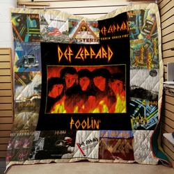 Def Leppard Singles Quilt Blanket and Home Decor