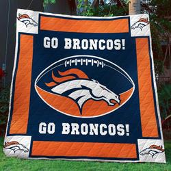 Denver Broncos B120972 Quilt Blanket and Home Decor