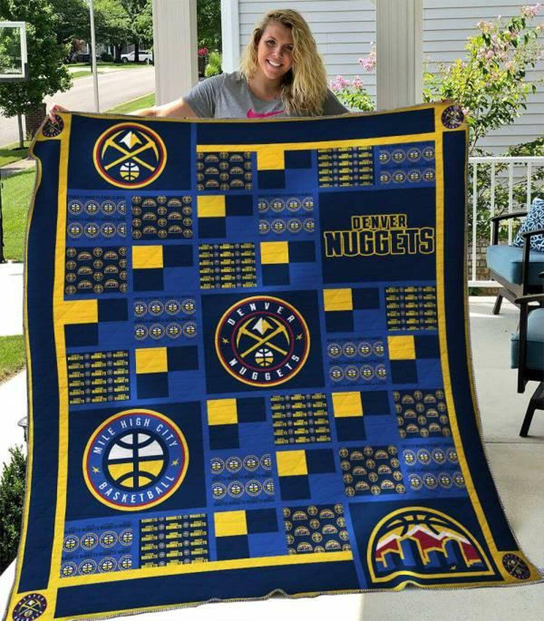 Denver Nuggets Quilt Blanket B200616 Quilt and Home Decor