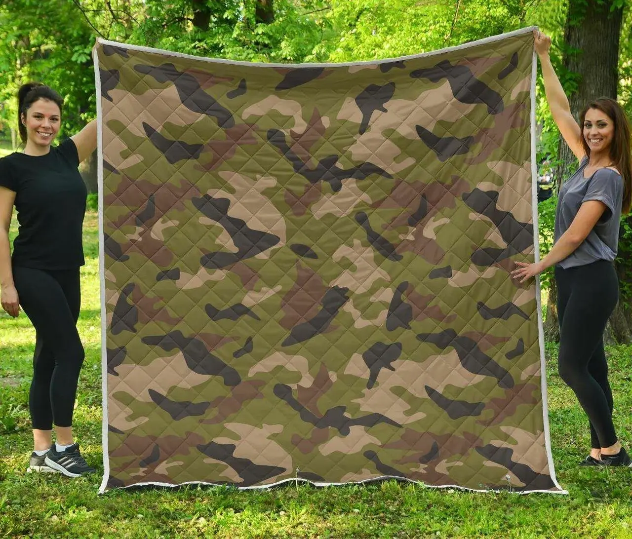 Desert Green Camouflage Cl17100258Mdq Quilt Blanket and Home Decor