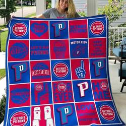Detroit Pistons Blanket Th0207 Quilt and Home Decor