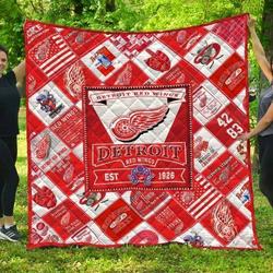 Detroit Red Wings Quilt Blanket and Home Decor