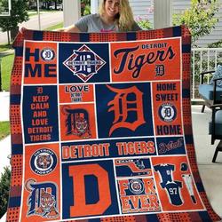Detroit Tigers Blanket Th1607 Quilt and Home Decor