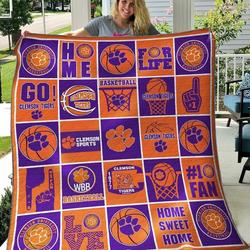 Dhcemson Tigers B220604 Quilt Blanket and Home Decor