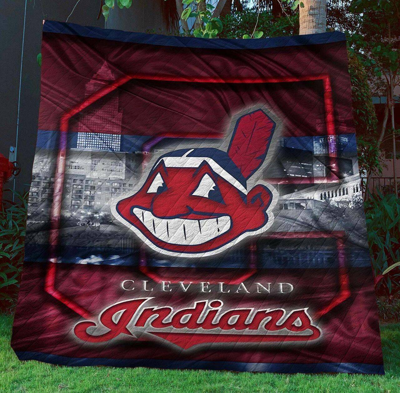 Dhceveland Indians B1609113 Quilt Blanket and Home Decor
