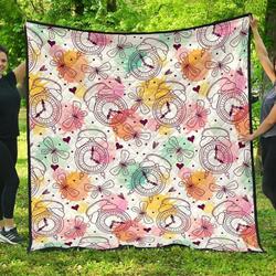 Dhcock Butterfly Pattern DHCDHC DT1910 Quilt Blanket and Home Decor