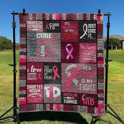Diabetes Fight DHCKL0909 Quilt Blanket and Home Decor
