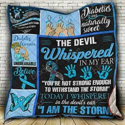 Diabetes Warrior Cl18100218Mdq Quilt Blanket and Home Decor