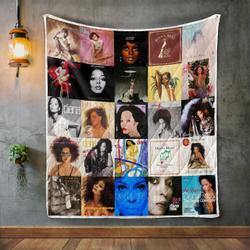 Diana Ross 3 Album Covers Quilt Blanket and Home Decor