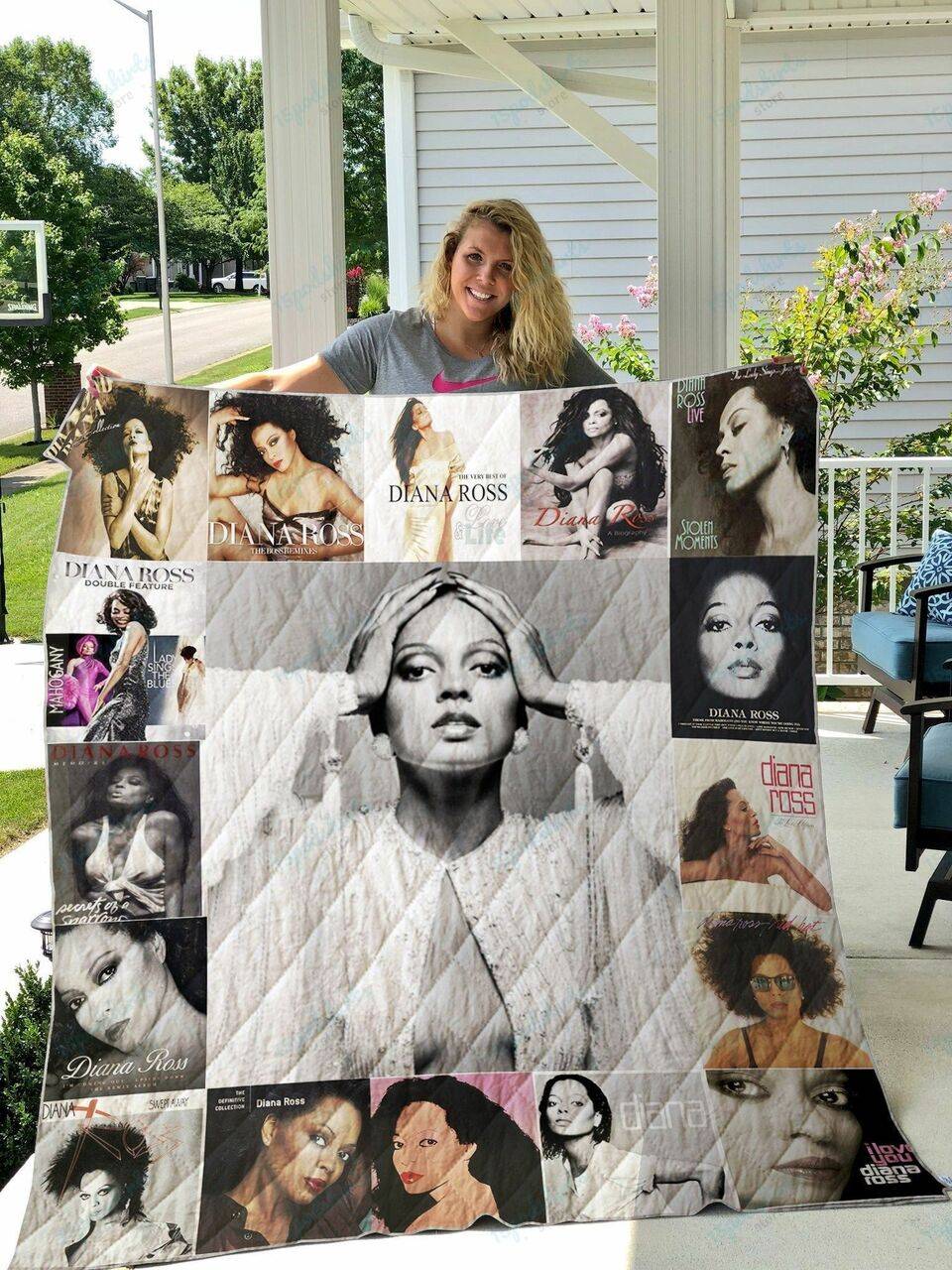 Diana Ross Quilt Blanket and Home Decor