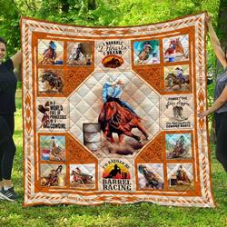 DIE14112020001-DIQ14112020001-Barrel Racing-Quilt Bed Set & Quilt Blanket and Home Decor