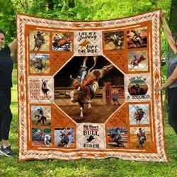 DIE14112020002-DIQ14112020002-Bull riding-Quilt Bed Set & Quilt Blanket and Home Decor