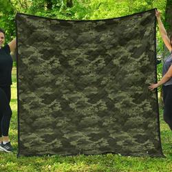 Digital Green Camo Camouflage Pattern DHCDHC DT1910 Quilt Blanket and Home Decor