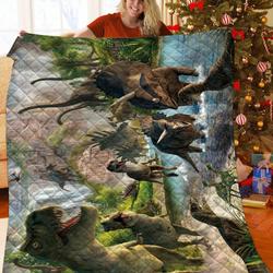 Dinosaur 3D Customized Quilt TUH87664 PLEN2407 and Home Decor