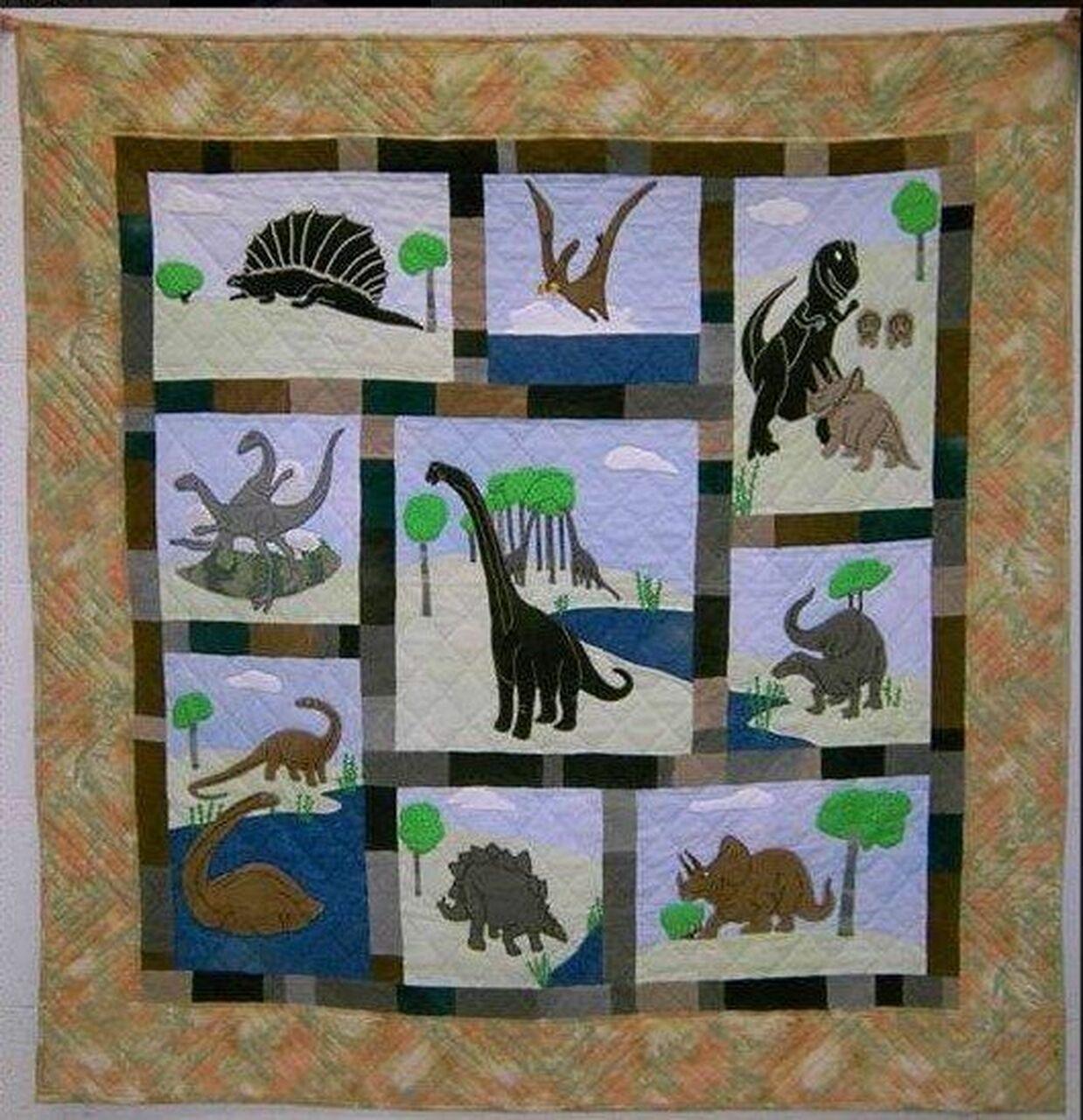 Dinosaur Cla2210161Q Quilt Blanket and Home Decor