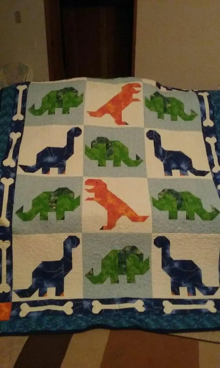 Dinosaur Clp200627 Quilt Blanket and Home Decor