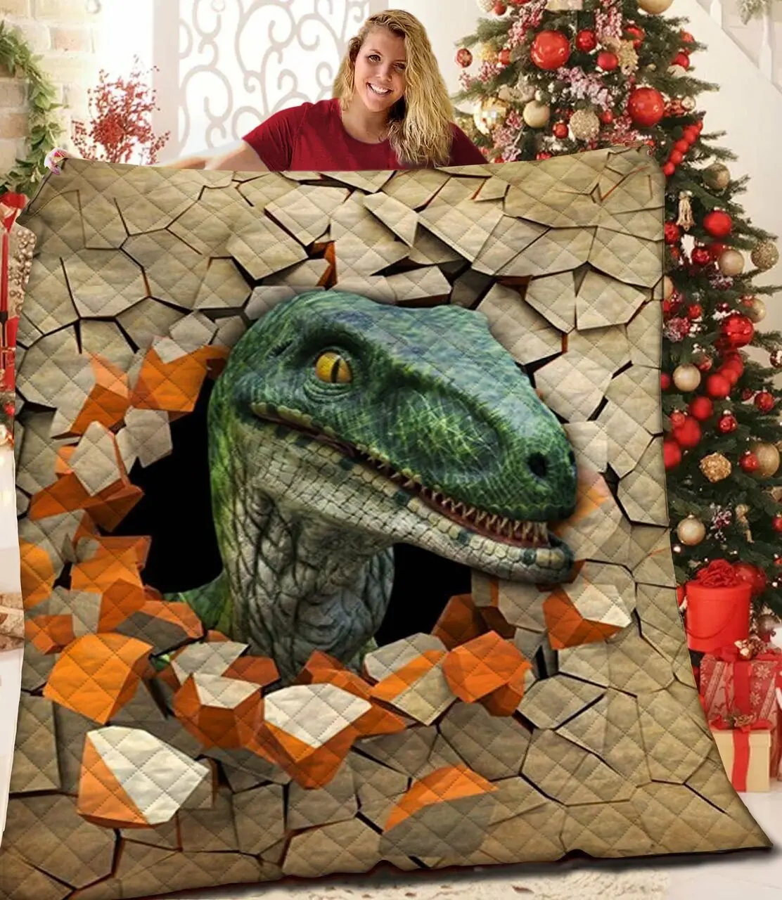 Dinosaur Jfj Quilt Pfl and Home Decor