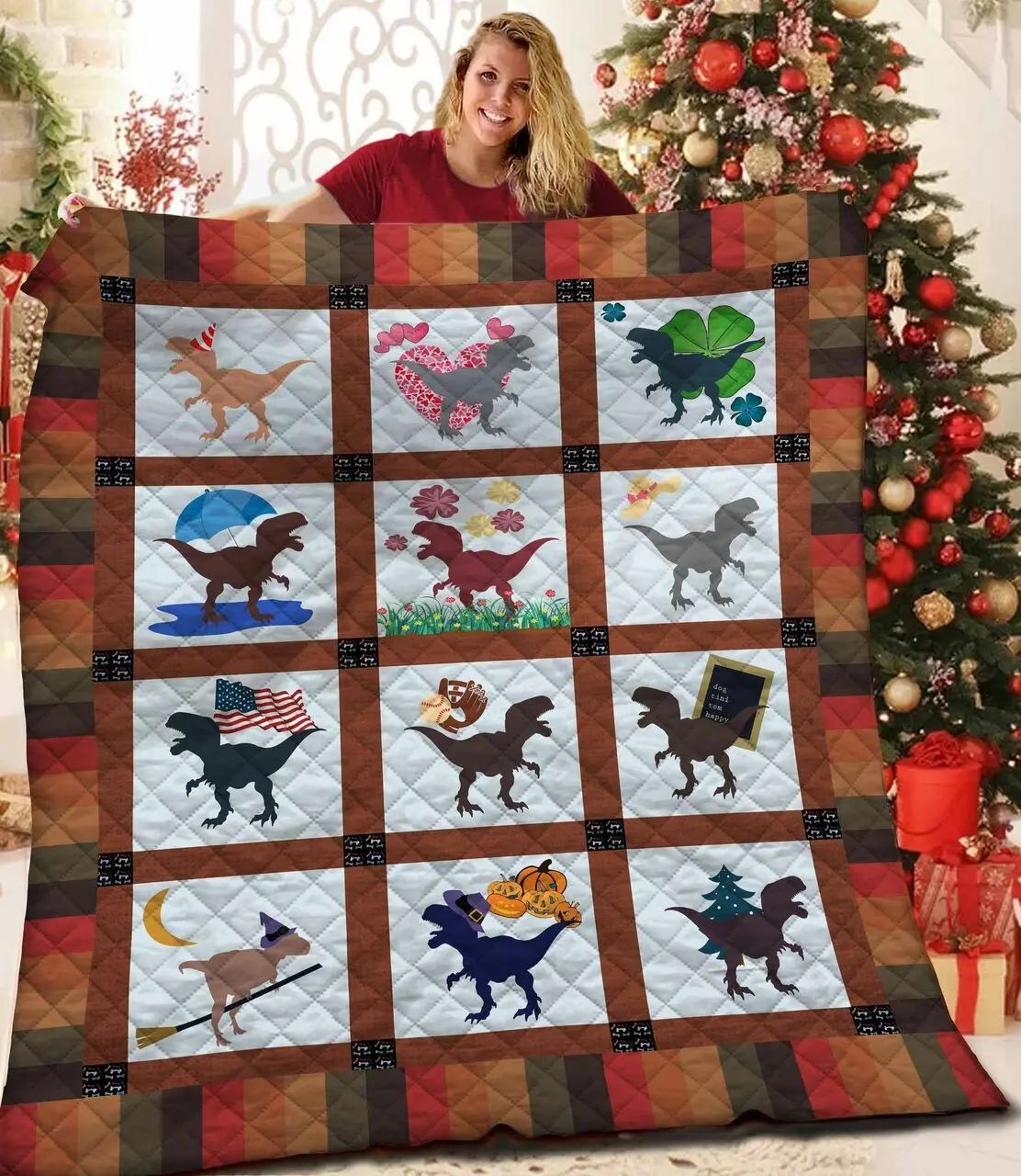 Dinosaur Jfj Quilt Pmt and Home Decor