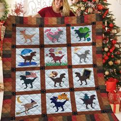 Dinosaur Jfj Quilt Pmt and Home Decor
