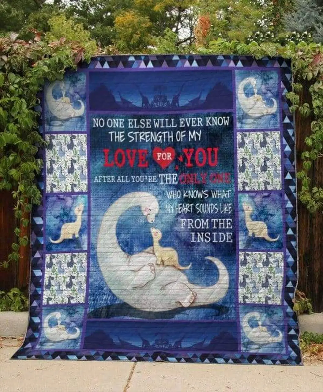 Dinosaur: Love For You Quilt and Home Decor