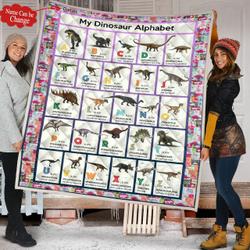 Dinosaur Personalized Quilt Blanket HHC120618 and Home Decor