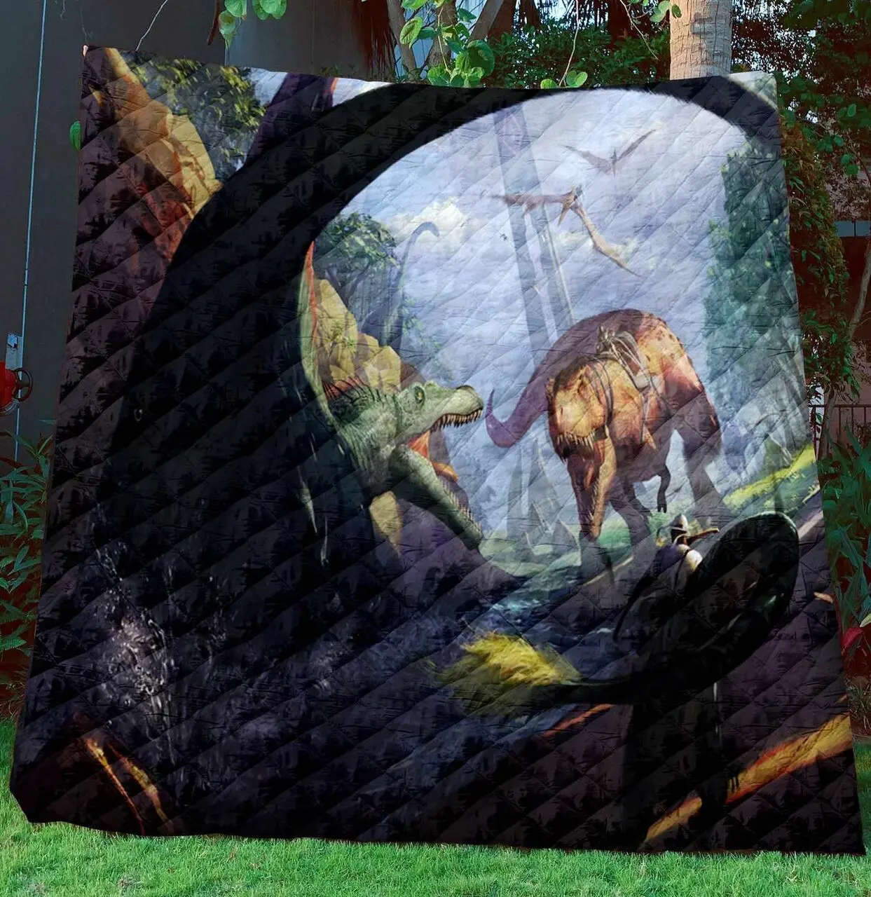 Dinosaur Quilt Blanket BBB0811241PH and Home Decor