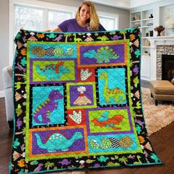 Dinosaur Quilt Blanket Bbb100214Sm and Home Decor