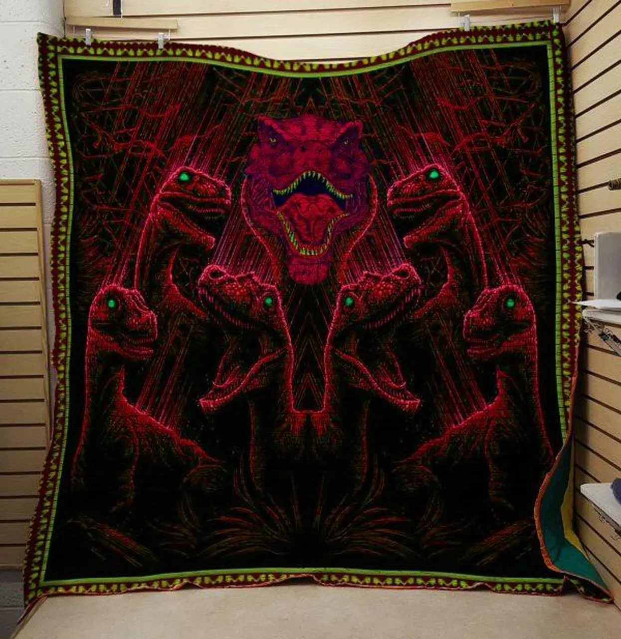 Dinosaur Quilt V4 and Home Decor