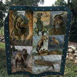 Dinosaur Quilt V7 and Home Decor