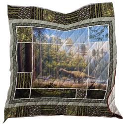 Dinosaur Washable Quilt 1401-02 and Home Decor