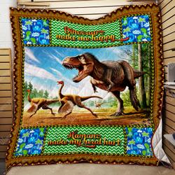 Dinosaurs Make Me Happy Quilt Lp25 and Home Decor