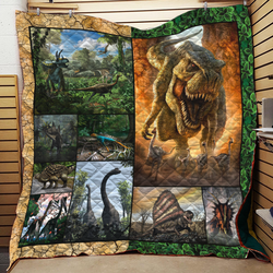 Dinosaurus World Quilt Blanket  Quilt and Home Decor