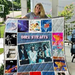 Dire Straits Albums Cover Poster Quilt Blanket and Home Decor