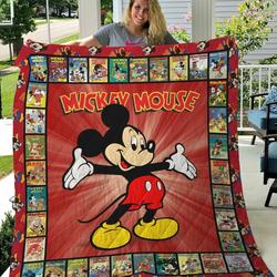 Disney Mickey Mouse Quilt Blanket Mickey Mouse Gift Birthday For Fan Lovers and Home Decor