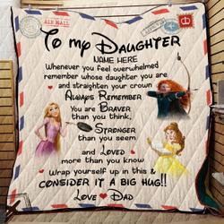 Disney Whenever You Feel Overwhelmed Personalized Quilt Nh and Home Decor