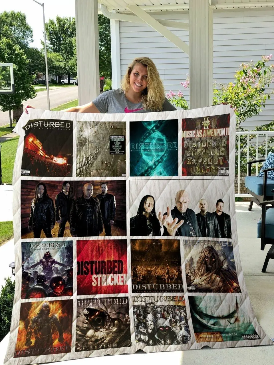 Disturbed Quilt Blanket 02 and Home Decor