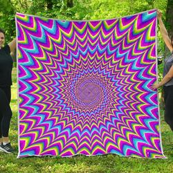 Dizzy Spiral Moving Optical Illusion Cl17100260Mdq Quilt Blanket and Home Decor