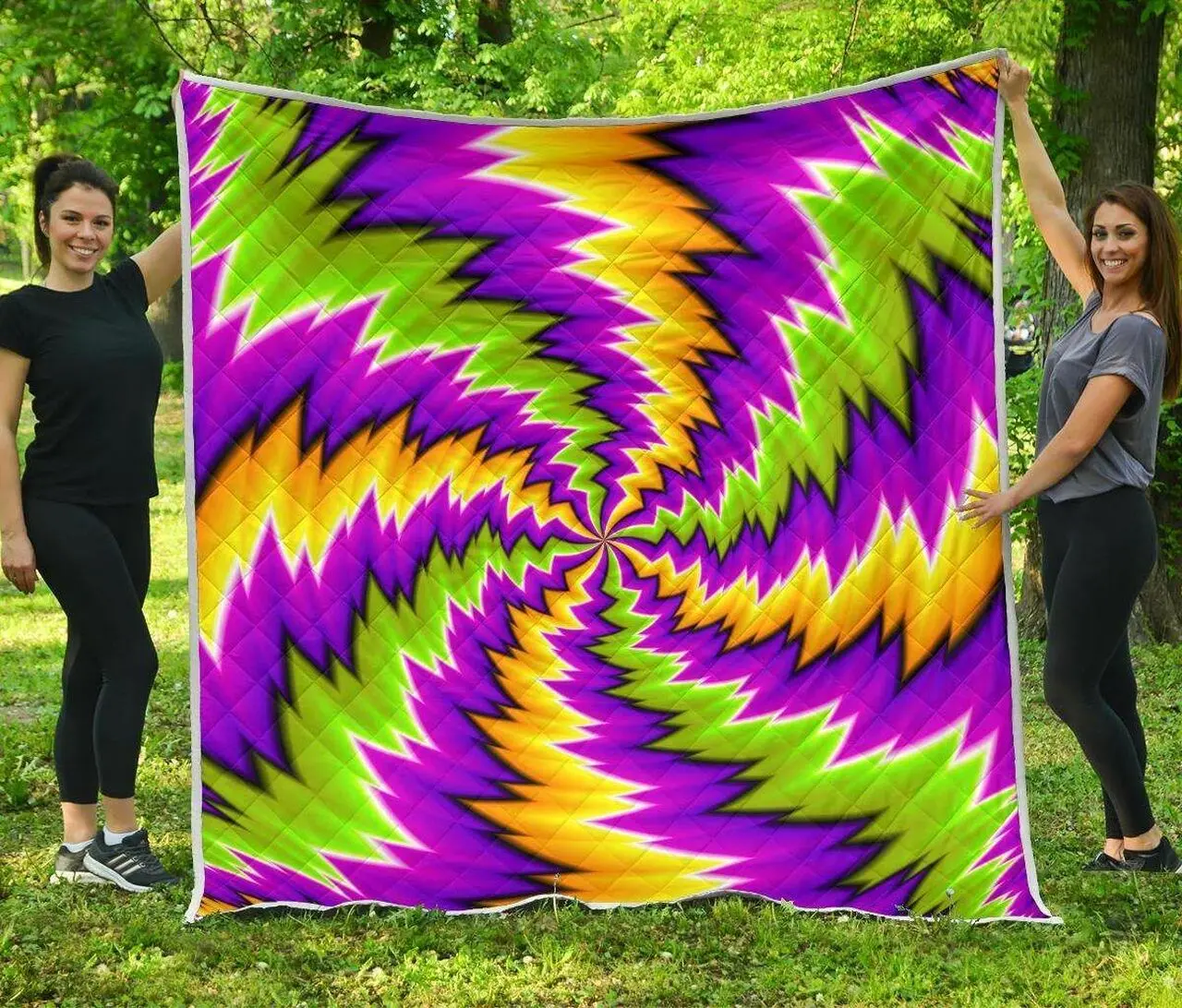 Dizzy Vortex Moving Optical Illusion Cl17100261Mdq Quilt Blanket and Home Decor