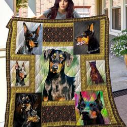 Doberman Cl08110163Mdq Quilt Blanket and Home Decor