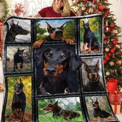 Doberman Jfj Quilt Ovb and Home Decor