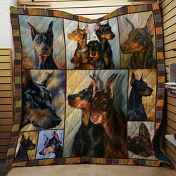 Doberman Quilt Blanket Dhc13124079Vt and Home Decor