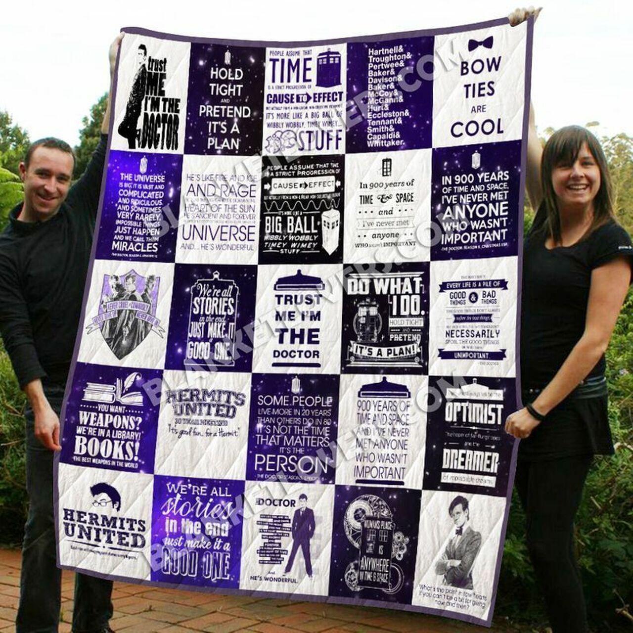 Doctor Who Quilt Blanket For Fans and Home Decor