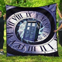 Doctor Who Tardis Funny Gift Idea For Fan Quilt and Home Decor